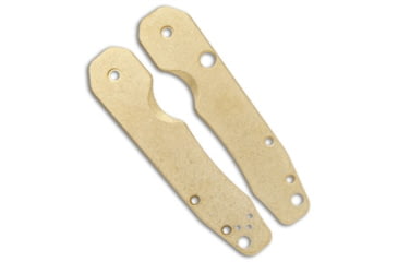 Image of Flytanium Flytanium Brass Smock Scales for Spyderco Smock - Stonewash, Brass, adult, BHQ-199206