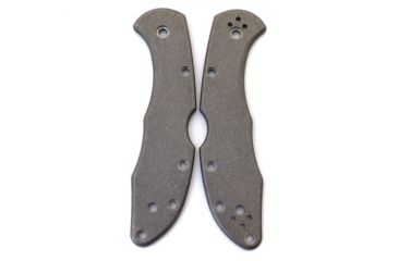 Image of Flytanium Titanium Scales for Spyderco Delica, Stonewash, FLY-0363