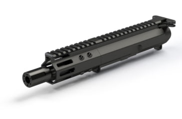 Image of FM Products FM-9 AR 9x19mm Parabellum Rear Charging Upper Receiver, 5in Barrel, 4in Handguard w/ Blast Diffuser, Black, FM9-RS-54