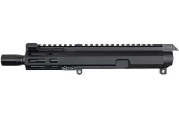 Image of FM Products Foxtrot Mike VFM-9 9mm Luger 5inch Upper Receiver, Front Charging, 1-10 Twist, 1/2x28 Threads, Micro Blast Diverter, Type III Hardcoat Anodized, Black, MIKE9U-FC-5LC
