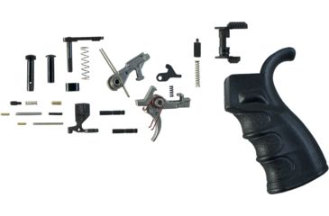 Image of FM Products Lower Parts Kit w/Ambi Selctor, Premium Pistol Grip, Nickel Boron 2 Stage Triger Group, Black, FM-LPK-2STAGE