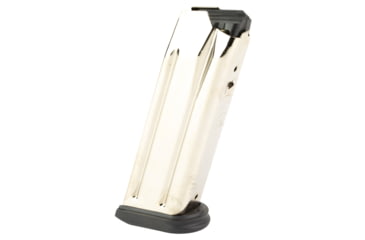 Image of FN America FN 510 Tactical Pistol Magazine w/ Black Polymer Flush Floorplate, 10mm Auto, 15 Round, Silver/Black, 1 Pack, Stainless Steel, 20100719-15RD