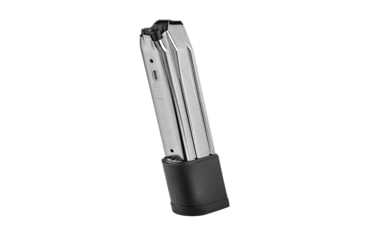 Image of FN America FN 510 Tactical Pistol Magazine w/ Black Polymer Extended Floorplate, 10mm Auto, 22 Round, Silver/Black, 1 Pack, Stainless Steel, 20100732-22RD