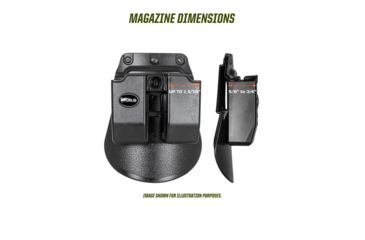 Image of Fobus Evo Double Magazine Paddle Pouch, Glock 42, 43 &amp; 43x, Sig Sauer P3565, Smith and Wesson MP, Black, 6912NDP