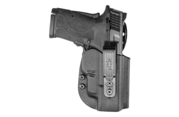 Image of Fobus Boltaron OWB Paddle Holster, Smith &amp; Wesson M&amp;P 9 Shield, Right Hand, Black, EZCT