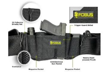 Image of Fobus TacticBand Belly Band, 33.5-42in, Black, TacticBandM