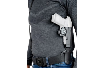Image of Fobus UnderCover Polymer OWB Paddle Holster, Extra Large, Glock 17/19/19X/22 Gen 1-4/23 Gen 1-4/31/32, Right Hand, Black, UnderCoverXL