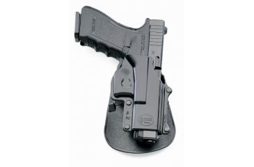 Image of Fobus Fits Glock 17, 19, 22, 23, 31, 32, 34, 35, Walther PK 380 Holster, Black, Left Hand GL2E2LH