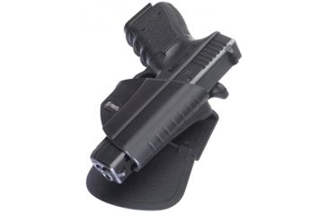 Image of Fobus Level 2 Thumb Lever Roto Holster Right Hand Roto Belt 2 14 Glock 26 27 33 Gl26pbrb214