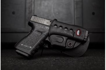 Image of Fobus E2 Paddle Holster, Black, Right Hand - For Glock 17/31, Walther PK 380 GL2E2, EDEMO1