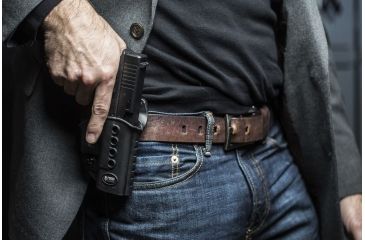 Image of Fobus E2 Paddle Holster, Black, Right Hand - For Glock 17/31, Walther PK 380 GL2E2, EDEMO1