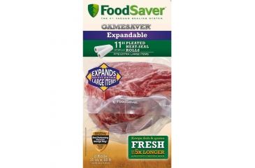 Image of Food Saver GameSaver Bag Rolls, Expandable 11 in. x 18 ft. 2pk FSGSBFEX626-000