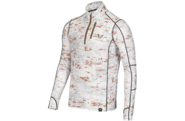 Image of Forloh Deep Space Half Zip Long Sleeve Tops - Mens, Snowfall, M, 10531-S-M