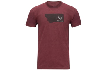 Image of Forloh Montana Unisex Tees, Heather Cranberry, Small, 10733V2-HC-S