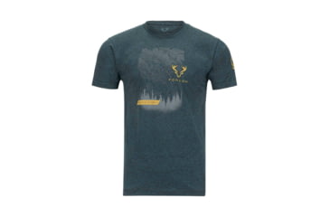 Image of Forloh Tamarack Unisex Tees, Black Aqua, Small, 10731V2-BA-S