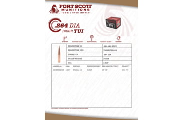Image of Fort Scott Munitions .264 140 Grain Rifle Bullet, 20 Bullets, .264-140-SCP2