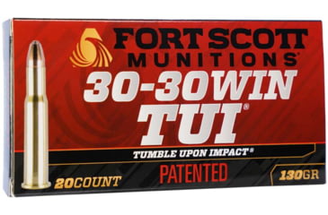 Image of Fort Scott Munitions 30-30 Win 130 Grain CNC Machined Copper Brass Rifle Ammo, 20 Rounds, 3030-130-SCV
