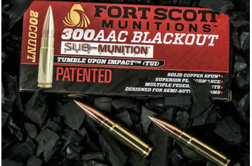 Image of Fort Scott Munitions 300AAC BLACKOUT 190 Grain Centerfire Rifle Ammo, 20 Rounds, 300-190-SCV1SS
