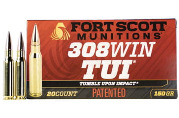 Image of Fort Scott Munitions .308 Win 150 Grain CNC Machined Copper Brass Rifle Ammo, 20 Rounds, 308-150-SCV