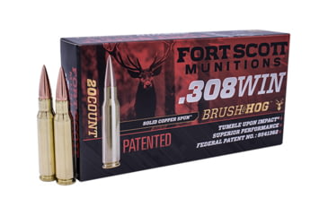 Image of Fort Scott Munitions 308 WINCHESTER 168 Grain Centerfire Rifle Ammo, 20 Rounds, 308-168-SCV