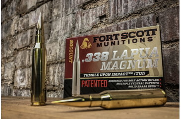 Image of Fort Scott Munitions 338 Lapua Magnum 250 Grain Centerfire Rifle Ammo, 20 Rounds, 338-250-SBV1