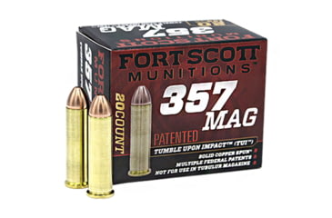 Image of Fort Scott Munitions 357 MAGNUM 125 Grain Centerfire Pistol Ammo, 20 Rounds, 357MAG-125-SCV