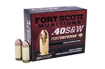 Image of Fort Scott Munitions 40 S&amp;W 125 Grain Centerfire Pistol Ammo, 20 Rounds, 400-125-SCV
