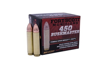 Image of Fort Scott Munitions 450 BUSHMASTER 250 Grain Centerfire Rifle Ammo, 20 Rounds, 450BM-250-SCV1