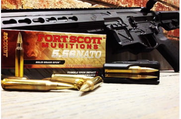 Image of Fort Scott Munitions 5.56 NATO Brass 62 Grain Centerfire Rifle Ammo, 20 Rounds, 556-062-SBV1