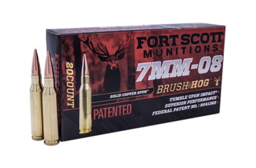 Image of Fort Scott Munitions 7MM-08 REMINGTON 120 Grain Centerfire Rifle Ammo, 20 Rounds, 7MM08-120-SCV1