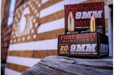 Image of Fort Scott Munitions 9MM 115 Grain Centerfire Pistol Ammo, 20 Rounds, 9MM-115-SCV