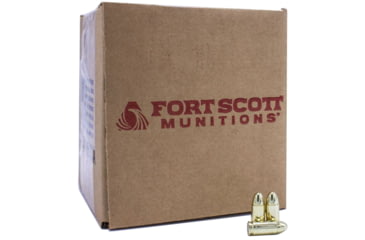 Image of Fort Scott Munitions 9mm 115 Grain Full Metal Jacket Brass Pistol Ammunitiion, 500 Round, 9MM-115-FMJ