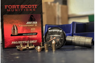 Image of Fort Scott Munitions Projectile Pistol Bullets, .355 Caliber, 115 gr, CNC Machined Copper, 50 Bullets, .355-095-SCP