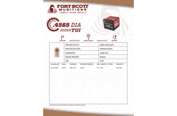 Image of Fort Scott Munitions Smooth Cannelure Projectile Rifle Bullets, .308 Caliber, 175 gr, CNC Machined Copper, 50 Bullets, .4565-300-SCP1