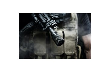 Image of USED Fortis Manufacturing CONTROL Shield w/9mm Muzzle Brake, 1/2x28 TPI, Black Nitride, BNDL-9MM-28, EDEMO1, Used, Condition Fair, Installed/Mounted