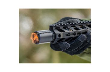 Image of USED Fortis Manufacturing CONTROL Shield w/9mm Muzzle Brake, 1/2x28 TPI, Black Nitride, BNDL-9MM-28, EDEMO1, Used, Condition Fair, Installed/Mounted