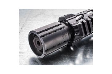 Image of USED Fortis Manufacturing CONTROL Shield w/9mm Muzzle Brake, 1/2x28 TPI, Black Nitride, BNDL-9MM-28, EDEMO1, Used, Condition Fair, Installed/Mounted