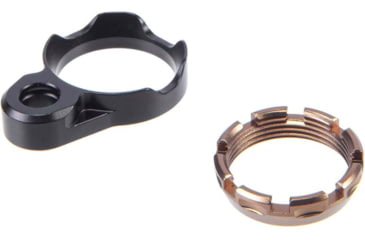 Image of Fortis Manufacturing K1 LE LW Enhanced AR15 End PLate System, Castle Nut, Tapered, FDE, Small, LE-BLK-K1-FDE