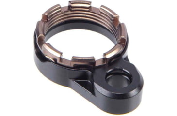 Image of Fortis Manufacturing K1 LE LW Enhanced AR15 End PLate System, Castle Nut, Tapered, FDE, Small, LE-BLK-K1-FDE