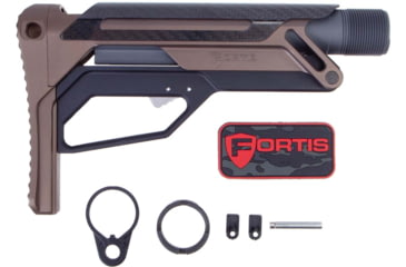 Image of Fortis Manufacturing LA Stock Bundle Pack, Cerakoted buffer tube and Standard QD End Plate, FDE, LAS-BNDL-15-FDE