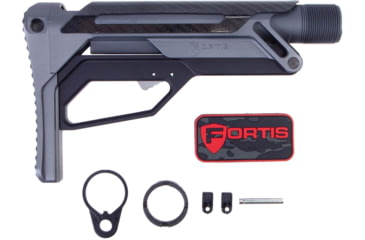 Image of Fortis Manufacturing LA Stock Bundle Pack, Cerakoted buffer tube and Standard QD End Plate, Grey, LAS-BNDL-15-GRY