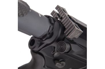 Image of Fortis Manufacturing LE Lightweight Enhanced Castle Nut/End Plate System, Tapered, K1 Lockdown, Black LE-BLK-K1-BLK