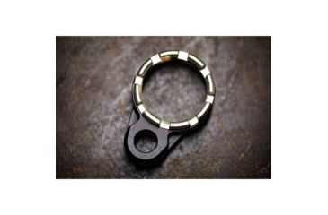 Image of Fortis Manufacturing LE Lightweight Enhanced Castle Nut/End Plate System, Tapered, K1 Lockdown, Black/Gold LE-BLK-K1-GOLD