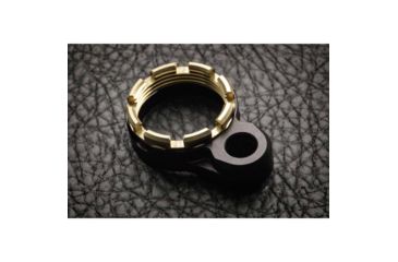 Image of Fortis Manufacturing LE Lightweight Enhanced Castle Nut/End Plate System, Tapered, K1 Lockdown, Black/Gold LE-BLK-K1-GOLD