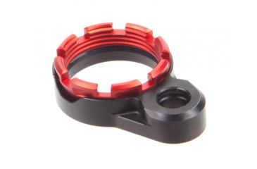 Image of Fortis Manufacturing Lightweight Enhanced AR15 End Plate w/K1 System Tapered Castle Nut, Red, small, LE-BLK-K1-RED