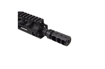 Image of Fortis Manufacturing RED Rapid Engagement Device Muzzle Brake PCC MOD 2, 9mm, 1/2x36 TPI, 4140 Steel, Black 9mm-RED-M2-36