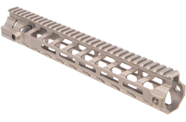 Image of Fortis Manufacturing REV II Free Float Rail System, M-LOK, AR-15, 12.4in, Fde Anodize, REV-II-12-ML-FDE