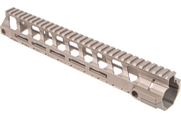Image of Fortis Manufacturing REV II Free Float Rail System, M-LOK, AR-15, 12.4in, Fde Anodize, REV-II-12-ML-FDE