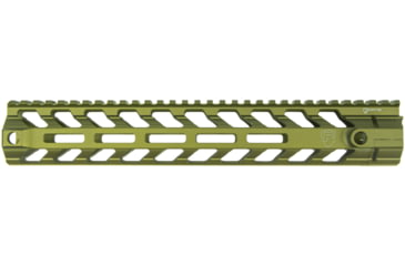 Image of Fortis Manufacturing REV II Free Float Rail System, M-LOK, AR-15, 12.4in, Odg Anodize, REV-II-12-ML-ODG