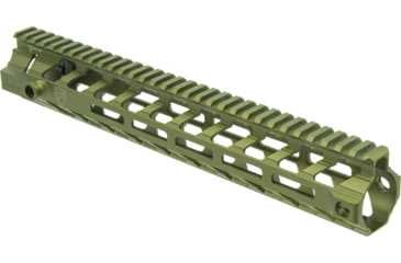 Image of Fortis Manufacturing REV II Free Float Rail System, M-LOK, AR-15, 12.4in, Odg Anodize, REV-II-12-ML-ODG